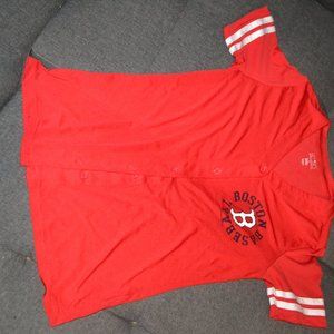 Boston Red Sox Button Up Jersey Top